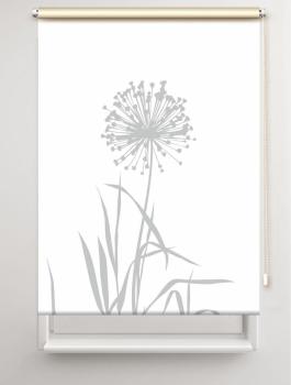 Rollo Allium 24 blanco lichtgrau, Rollo, Motivrollo, Rollo mit Druck, Fotorollo, bedrucktes Rollo, Fensterrollo,verdunkelndes Rollo, Sonnenschutz Rollo